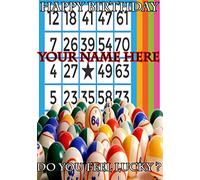 Bingo nbc4 Happy Birthday A5 Personalised Greeting Card Posted by US Gifts for All 2016 from Derbyshire UK