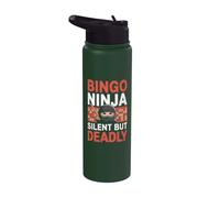 Bingo Ninja Silent But Deadly Funny Bingo Stainless Steel Insulated Water Bottle