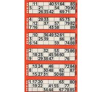 - Bingo Pad Bingo Book 1-480 Numbered Bingo Tickets 6 to View Bingo Flyer Tickets for Christmas, New Year, Family Fun or Get Together (Red)