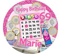 Bingo Personalised Round Edible Icing Birthday Cake Topper
