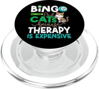 Bingo Player Cat Bingo And Cats Because Therapy Is Expensive PopSockets PopGrip for MagSafe