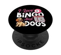Bingo Player Dog I Love Bingo And Dogs PopSockets Adhesive PopGrip