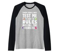 Bingo Player Thou Shall Not Test Me Call Numbers Raglan Baseball Tee