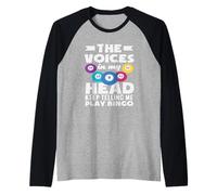Bingo Player Voices In My Head Keep Telling Me Play Bingo Raglan Baseball Tee