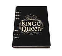 Bingo Queen A5 Notebook Refillable 6 Ring Binder Note Book 90 Pages for Travel Journal