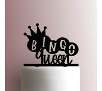 Bingo Queen Acrylic Cake Topper 3mm Thick Premium Laser Cut Cake Decoration for Birthday, Wedding, Baby Shower & Party Cakes Durable Reusable
