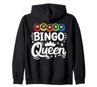 Bingo Queen Bingo Game Player Bingo Sports Lover Zip Hoodie