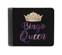 Bingo Queen Classic Mens Wallets Women Slim Bifold Wallet Card Holder for Front Pocket