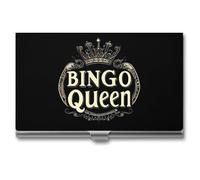 Bingo Queen Metal Business Credit Card Holder Wallet Case for Men Women Slim