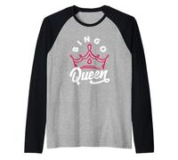 Bingo Queen Player Crown Enthusiast Fun Raglan Baseball Tee