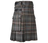 Bingo Sale Classic Tartan Utility Mackenzie Weathered Kilt for Men's with Cargo Pockets (36" Inches Naval Waist)