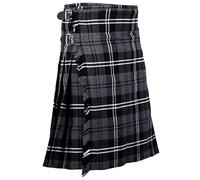 Bingo Sale Scottish Highland Grey Hamilton Kilt - Ideal for Formal Events (36" Inches Naval Waist)