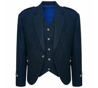 Bingo Sale Scottish Light Blue Kilt Jacket & Waistcoat for Men | Argyle Highland Outfit (UK, Numeric, 48, Regular, Tall, Blue)