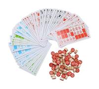 Bingo Set - 48 Cards Educational Game | Family Game with 90 Chess Pieces, Board Gamee with Number Card for Kids Families Friends Group Play Night Party Home School Gathering Event