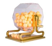 Bingo Set with Cage and 100 Balls - Lottery Shaker Selector Manual - Easy to Operate Classic Game for Family and Friends