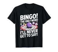 Bingo The Only Word I'll Never Get to Say Value Graphic T-Shirt, Men, Black, S