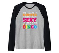 Bingo Whisper Something Sexy in Her Ear Raglan Baseball Tee