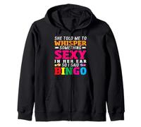 Bingo Whisper Something Sexy in Her Ear Zip Hoodie