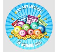 Bingo Winner 7.5 Inch (19cm) Personalised Edible Cake Topper on Premium Icing