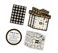 Bingo with Calling Cards Stickers for 38 Players Fun NewYear Success Game