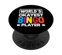 Bingo World's Okayest Bingo Player Fun PopSockets Adhesive PopGrip