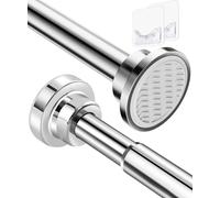 Bingobang Extendable Shower Curtain Rod Tension Pole 70-193CM, Silver