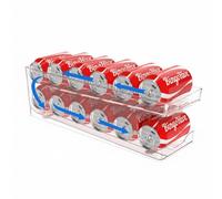 BingoHive FIFO Rolling Soda Fridge Can Dispenser Fridge, Holds 12 Cans Beer | Pop Can Organiser for Drink Beer Seltzer Soda Can Storage Organiser for Fridge 330ML 355ML Can Holder Storage Pantry
