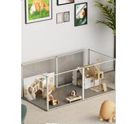 BingoPaw Guinea Pig Acrylic Playpen : 6 Panels Indoor Clear Acrylic Fence