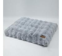 BingoPaw Large Dog Bed Washable: Calming Crate Mattress with Removable Cover and Non Skid Bottom, Fluffy Anti Anxiety Waterproof Pet Beds, Puppy Pillow Cushion Grey, 90x60x10cm