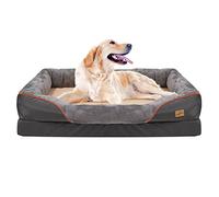 BingoPaw X-Large Memory Foam Dog Bed: Orthopedic Waterproof Pet Sofa Beds Washable - Bolster Puppy Cushion Mat with Pillow and Removable Cover for Large Dogs XL(97x72cm)