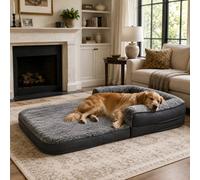 Bingopaw Xl Foldable Human Dog Bed Orthopedic Shock-Absorbing Dog Sofa Bed For Suv Car Camping 180Cm