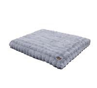 BingoPaw XXL Calming Dog Bed: Calming Crate Mattress with Removable Cover and Non Skid Bottom, Fluffy Anti Anxiety Waterproof Pet Beds, Puppy Pillow Cushion Grey, 120x90x12 cm