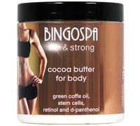 BINGOSPA Cocoa Body Butter with Stem Cells, Retinol and D-Panthenol for Moisturizing and Skin Care, Anti-Aging and Anti-Cellulite - 250g