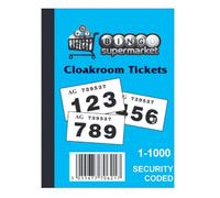 Bingosupermarket Raffle Tickets 1-1000 Cloakroom Tickets - Assorted Colours bordered. (Green)