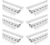 Bingotec Recessed LED Profile, 3.3ft/1M 6 Pack Aluminum LED Channel with Milky Diffuser for 12mm LED Strip, Ceiling and Wall Centre Lighting Channel