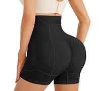 Bingrong High Waisted Butt lifter Shapewear for Women Tummy Control Knickers Padded Hip Enhancer Seamless Removable Hip Pads Underwear Body Shaper (Black, XXL)