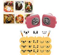 bingxqiso 1 x Cartoon Laver Seaweed Nori Cutter Onigiri Punch Stamp DIY Baby Meal Smiling Face Sushi Tool Maker Shape Kitchen Bento Decoration