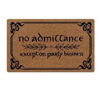 BinHang Indoor Doormat for Entryway, Front Back Door Mat No Admittance Except On Party Business Rubber Backing Low-Profile 30X18 Inch