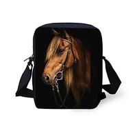 Binienty Animal Horse Print Cute Small Crossbody Bag for Kid Girls Boys, Lightweight Casual Messenger Bags Satchel Handbag