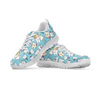 Binienty Blue Nurse Dentist Trainers Women Men Lace up Walking Running Shoes Non-Slip Sole for Medical Interns, Dental Assistants, UK 5