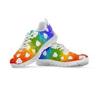 Binienty Cartoon Dental Printed Lace-Up Shoes Women's Cozy Shock Absorption Walking Sneakers for Nurses on Duty, Combined with Urban Streetwear Aesthetics, UK 8