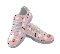 Binienty Cute Cat Pumpkin Teen Girls Sneakers with Supportive Fit - Womens Statement Footwear for Brunch Dates, UK 3