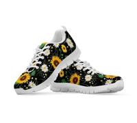 Binienty Daisy Pattern Trail Running Shoes for Womens Teen Girls Supportive Outdoor Sneakers for Mountain Trails, Countryside Runs, UK 8