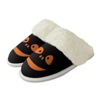 Binienty Ghostface Halloween Slippers for Womens Mens Slip on House Shoes Warm Fluffy Plush Slippers Soft Lightweight Memory Foam House Shoes, Size 5.5-6.5