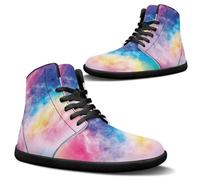 Binienty Gradient Pink Starry Sky Shoes for Women Men Clouds Moon Print Women Barefoot Shoes Quick Dry Slip-on Minimalist Zero Drop Sneakers Lace Up Design for Pool Beach Surf Water Park,US 6