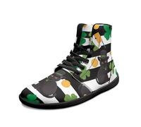 Binienty Men's St. Patrick High Top Minimalist Barefoot Boots St. Patrick Black Cat Print Athletic Hiking Water Shoes for Men Women Lightweight Barefoot Sneakers for Family