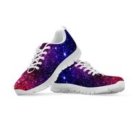Binienty Minimalist Road Running Shoes for Mens Womens Starry Sky Design Flexible Sole Trainers for Pavement Pounding, Suburban Routes, UK 3