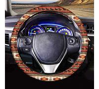 Binienty Navajo Aztec Geometric Design Stretchy Car Steering Wheel Cover, Universal Fit 15 inch, Tribal Horse Print Car Accessories
