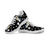 Binienty Nurse Dental Deisgn Women Athletic Walking Shoes Non-Slip Mesh Polyester Flat Sneakers for Office Hospital, UK 10