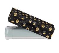 Binienty Paw Print Dust Cover Compatible with Die-cut Machine,Home Dust Cover Polyester Foldable Cutting Machine Bag with 3 Back Pockets,Yellow